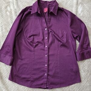 212 Collection‎ Deep Purple Button-Down Shirt